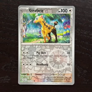 Girafarig 154/193 Pokemon Paldea Evolved SV02 Reverse Holo Common Card NM - Picture 1 of 2