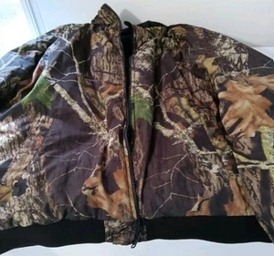 2X Mens Mossy Oak Bomber Jacket Insulated Reversible Vtg - Picture 1 of 17