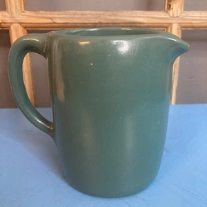 Clay City, Indiana Small Green Pitcher 5.5" Tall x 3.5" Diameter - Picture 1 of 6