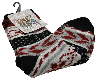 Muk Luks Womens's Cozy Lined Socks One Size Multi Black New! NWT - Image 1 of 2