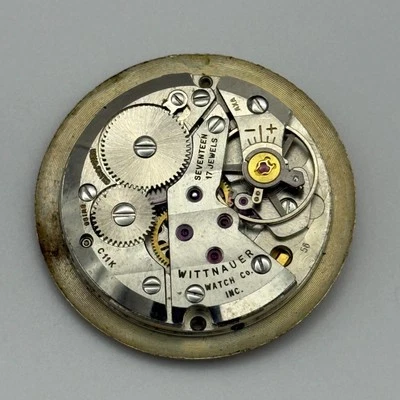 30.6mm Vintage Wittnauer C11K Manual Wind Watch Movement Swiss PARTS REPAIR - Image 1 of 4