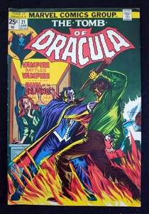 Tomb of Dracula #21 Blade App. Features Ralph Macchio fan letter! 1974 VF - Picture 1 of 7
