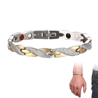 Edelstahl Schmuck Titan Magnetarmband Damen Magnetisches Armreif Männer - Bild 1 von 4