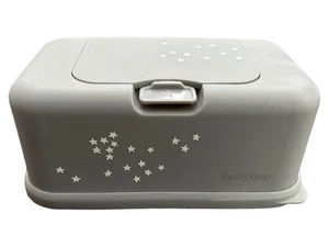 Funkybox Feuchttücherbox Aufbewahrungsbox Grau Sterne Baby Pflegeset - Bild 1 von 3