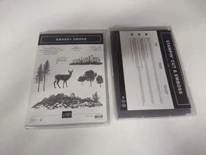 Stampin' Up Grassy Grove Cling Stamp Set Cut & Emboss Dies Set - Picture 1 of 8