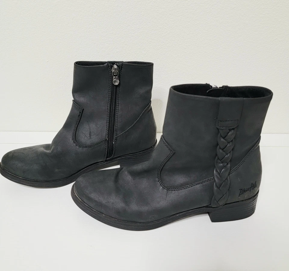 Botines Blowfish para mujer talla 8 cómodos con cremallera negros usados en excelente estado Foto 1 de 4