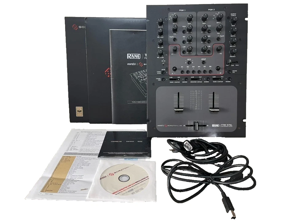 RANE TTM 57SL with Control Vinyl and Power Supply Tested Working 2ch Mixer - Image 1 of 4