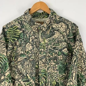 Vintage Brush Country Hemd Herren XL Blattbaum Camouflage Langarm Knopfleiste - Bild 1 von 15
