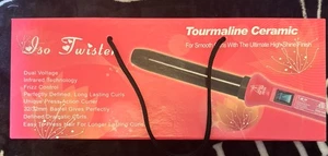 ISO Beauty Twister 32/32mm Tourmaline Ceramic Curling Iron Pink - Picture 1 of 2