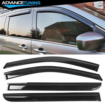 Se adapta a 08-10 Honda Odyssey cinta acrílica en viseras de ventana protector solar para lluvia 4 piezas Foto 1 de 4