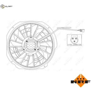FAN ENGINE COOLING 47025 FOR M40/M42/M43B18 1.8L M44 B19 1.9L M40/M43B16 1.6L - Picture 1 of 9