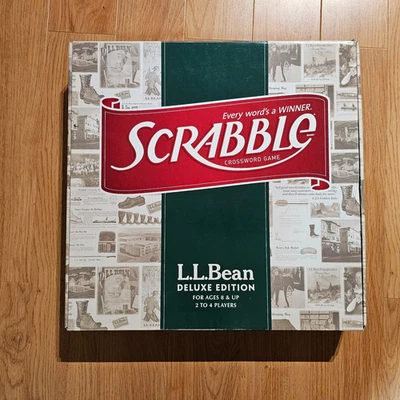 2009 Scrabble L. L. Bean Deluxe Edition Rotating Board Box Wood board Game - Image 1 of 4