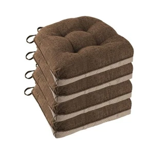 Non Slip Chair Cushions for Dining Chairs Set of 4 Kitchen Chair Cushions - Picture 1 of 7