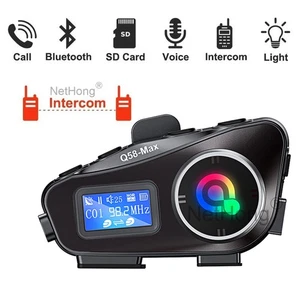 Motorrad Helm Headset KopfhöRer Mikrofon Freisprecheinrichtung Wasserdicht LED - Bild 1 von 10