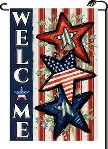 Independence Day 4th of July Garden Flag 12x18 Inch Double Sided Patriotic Ameri - Picture 1 of 1
