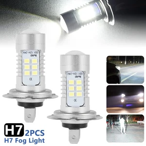 2Pcs H7 LED Fog Light Bulbs 12V 21W Xenon 6000K Car White Front Fog Light FajMe - Picture 1 of 9