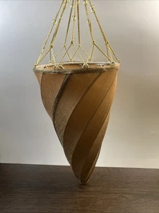 Medina Moroccan Lamp 22” Shade Bohemian Hanging Spiral Web - Picture 1 of 10