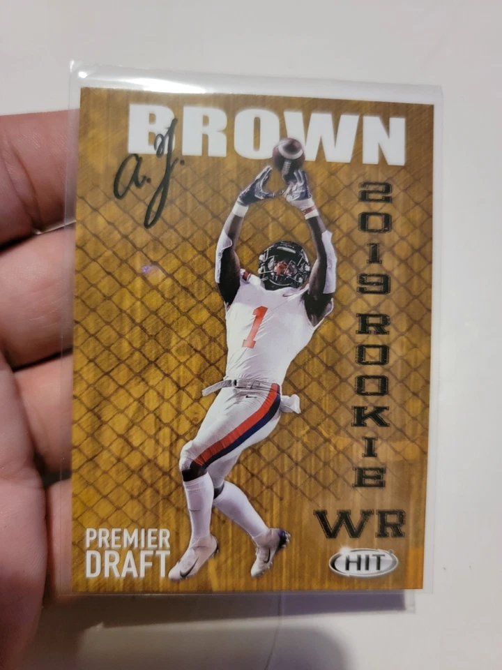 2019 SAGE HIT Premier Draft A. J. Brown ROOKIE RC #34 Titans Eagles - Image 1 of 2
