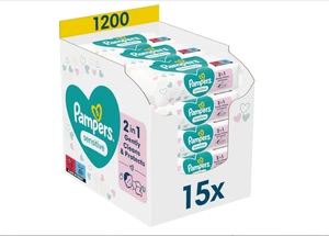 Pampers Sensitive Toallitas Húmedas Bebé 1200 uds (15x80) - Sin Perfume, Respetuoso con la Piel - Imagen 1 de 8