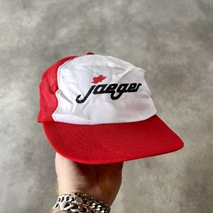 Gorra de camionero Jaeger Canadá para hombre Estados Unidos malla ajustable gorra roja - Imagen 1 de 7