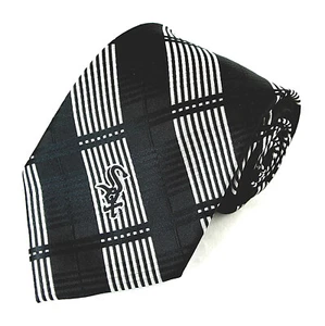 Chicago White Sox Plaid Men's Neck Tie Officially Licensed MLB Baseball Necktie - Picture 1 of 3