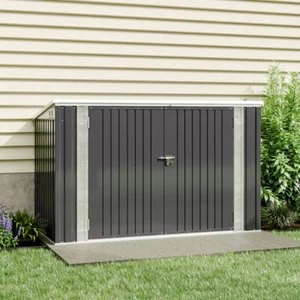 Garden Large Metal Pent Roof Storage Shed Lockable Outdoor Tool Bike Wheelie Bin - Picture 1 of 34