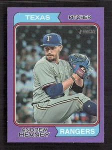 Béisbol Andrew Heaney #590 cromo púrpura 2023 Topps Heritage - Imagen 1 de 2