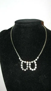 VINTAGE HALSKETTE UNMARKIERT 24 STRASS - Bild 1 von 7