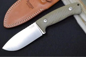 Lionsteel M3 Hunting Knife - Green Micarta Handle / Satin Niolox Steel / Brown L - Picture 1 of 4