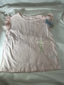 Pastel Light Pink Girls M 8 Shirt Blouse Frilly Sleeves Cute! - Picture 1 of 3