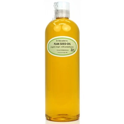 DR ADORABLE ORGANIC FLAX SEED OIL COLD PRESSED PURE 2 OZ 4 OZ-UP TO 1 GALLON