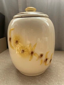 HULL Pottery Daisy Floral Cookie Jar with Lid No. 48 Vintage USA 50s-1 small Chi - Picture 1 of 11