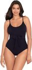 Skinny Dippers EB1946 Women's Black Kate Soft Cup Tummy Control One Piece Size M