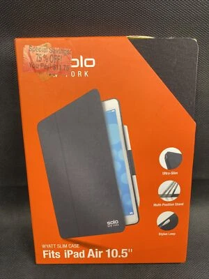 New SOLO NEW YORK - WYATT SLIM CASE for iPad Air 10.5" - Black - Image 1 of 4