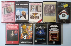 Lot of 9 Vintage Rick Wakeman Music Cassette Tapes, Albums/Compilations - Picture 1 of 13