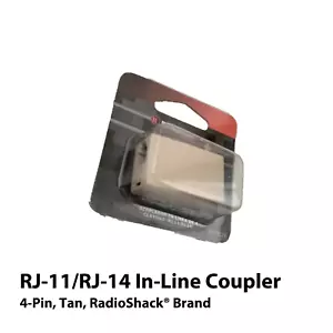 4-Pin (RJ-11/RJ-14) In-Line Coupler, Tan, RadioShack® Brand 2790024 - Picture 1 of 4