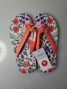 Cat & Jack Girls Ava Coral Flip Flops Sandals size M (2/3) NWT - Picture 1 of 3