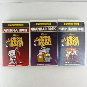 School House Rock! VHS 3x Tape Collection America, Grammar, Multiplication - Picture 1 of 2
