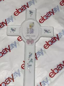 Precious Moments “Jesus Loves Me” Baby Boy Large Wall Cross - Picture 1 of 3