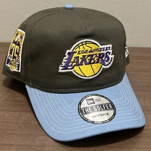 New Era Los Angeles Lakers The Golfer 75th Anniv Snapback Adjustable Hat Cap - Picture 1 of 7