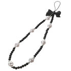 Fashionable Phone Charm Lanyard Pearl Decor Wrist Strap Chain for Mobile Phone