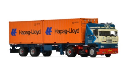 WSI 1/50 FOR DAF 3600 SPACE CAB 4X2 CONTAINER TRAILER 2 AXLE + 2X20 FT CONTAINER - Image 1 of 4