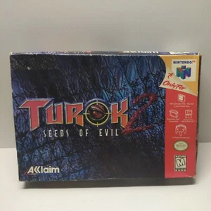 Turok 2: Seeds of Evil (Nintendo 64, 1998) Complete CIB N64 W/SPECIAL NOTE! READ - Picture 1 of 12