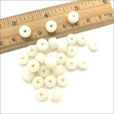 30pcs Ivory white cylinder Acrylic Charms Loose Beads Jewelry DIY Accessories