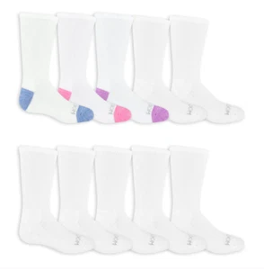Fruit of the Loom girls 10-pairs Sport Soft Crew Casual Socks - Picture 1 of 4