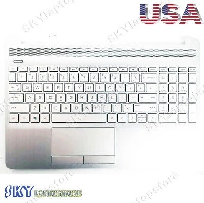 Nuevo Estuche Reposamanos HP 15-DW 15S-DU 15S-DY con Teclado Panel Táctil L52022-001 Retroiluminado Foto 1 de 2