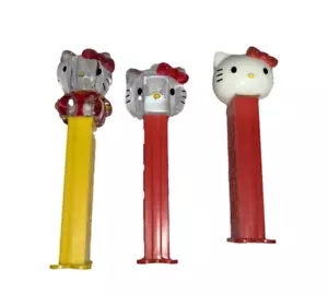 3 Stück PEZ Spender HELLO KITTY ~~ PEZ Spender - Bild 1 von 6