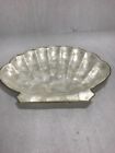 Vintage sea shell centerpiece plat dish 12.5 by 9 inch pearl look trinket