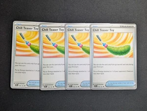 Juguete Chill Teaser - 163/191 - Surging Sparks - Lote de 4 cartas de artículo - Juego de cartas coleccionables Pokémon - Imagen 1 de 1