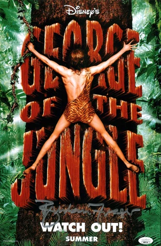 Brendan Fraser George of the Jungle 11x17 Poster Signed Autographed JSA COA AUTO Cover
